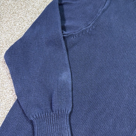 Vtg Polo Ralph Lauren Shawl Collar Military Style Sweater 90s 2XLT Linen Cotton - Picture 2 of 10